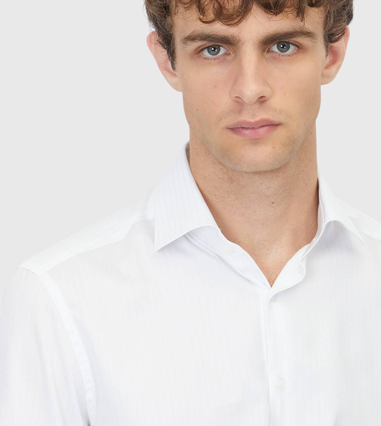 Solid Regular Fit Classical Silk Blended Shirt