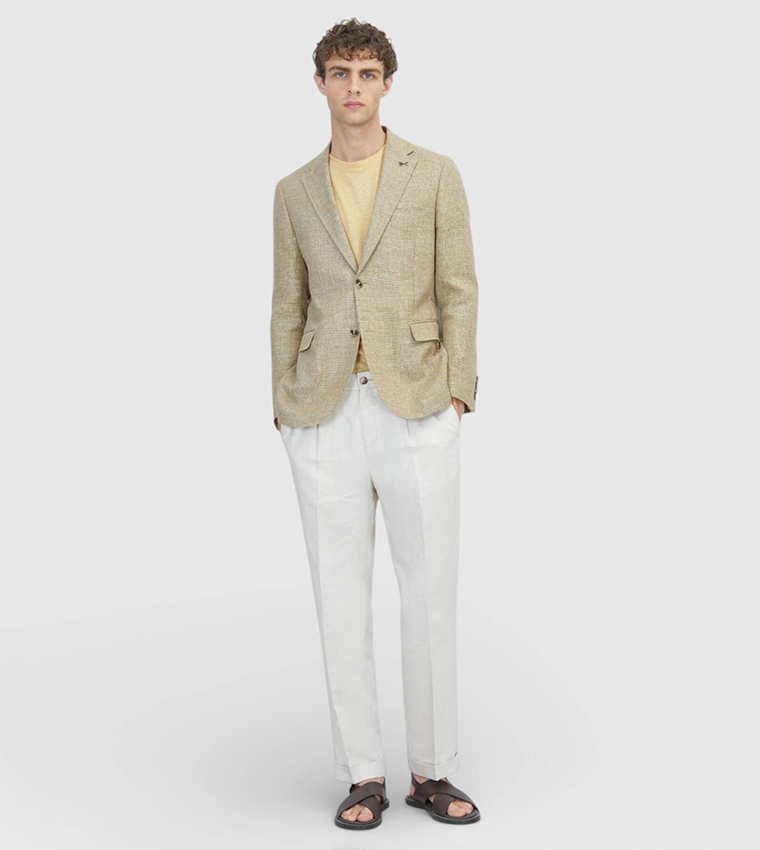 Slim Fit Wool Blended Blazer
