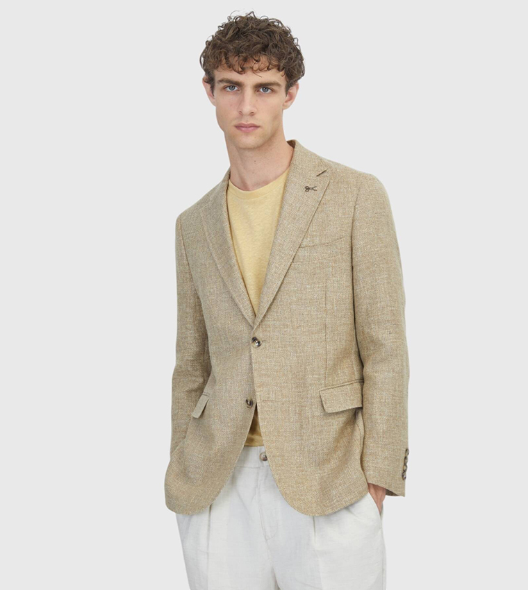 Slim Fit Wool Blended Blazer