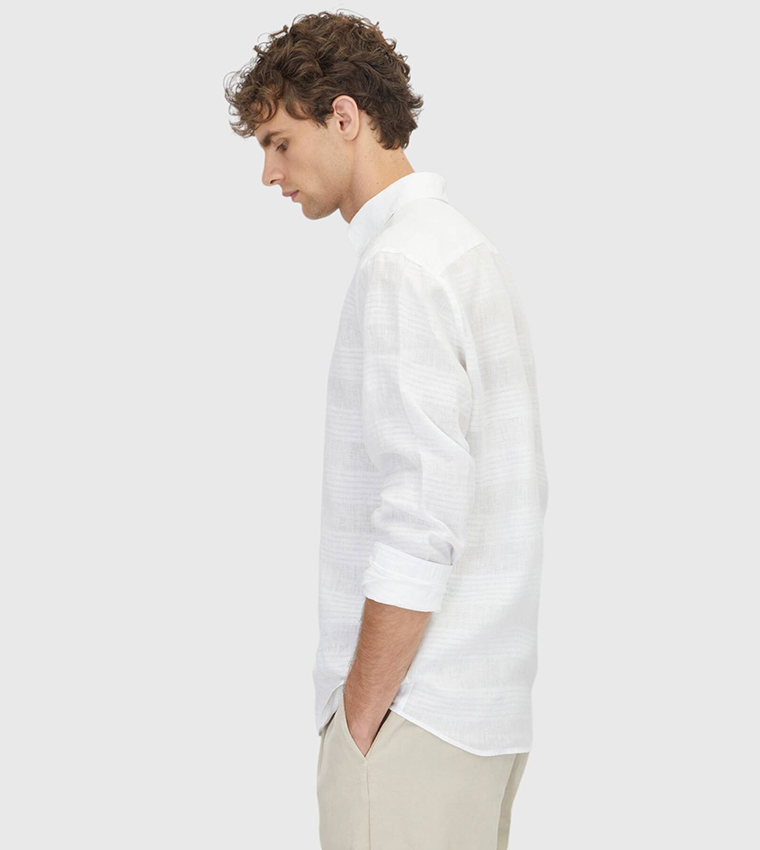 Solid Regular Fit Casual Linen Shirt