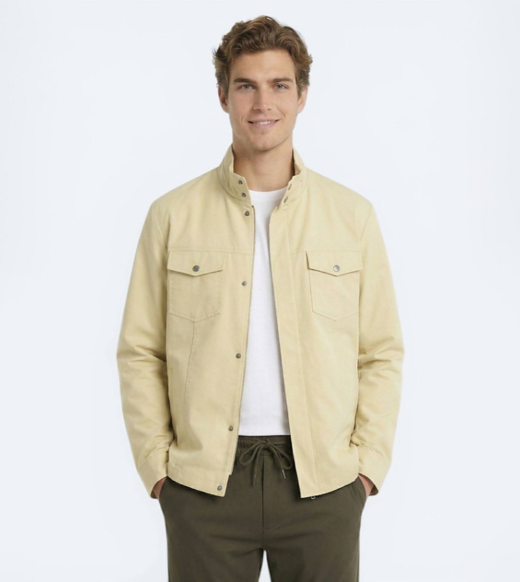 Solid Regular Fit Lightweight Jacket