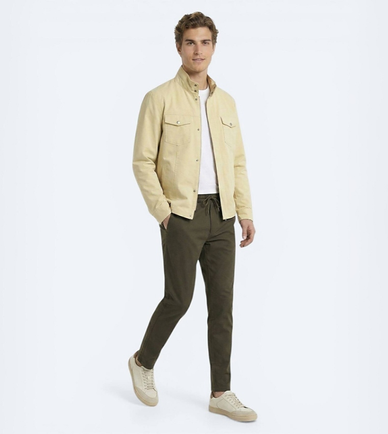 Solid Regular Fit Lightweight Jacket