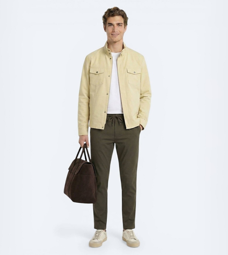 Solid Regular Fit Lightweight Jacket