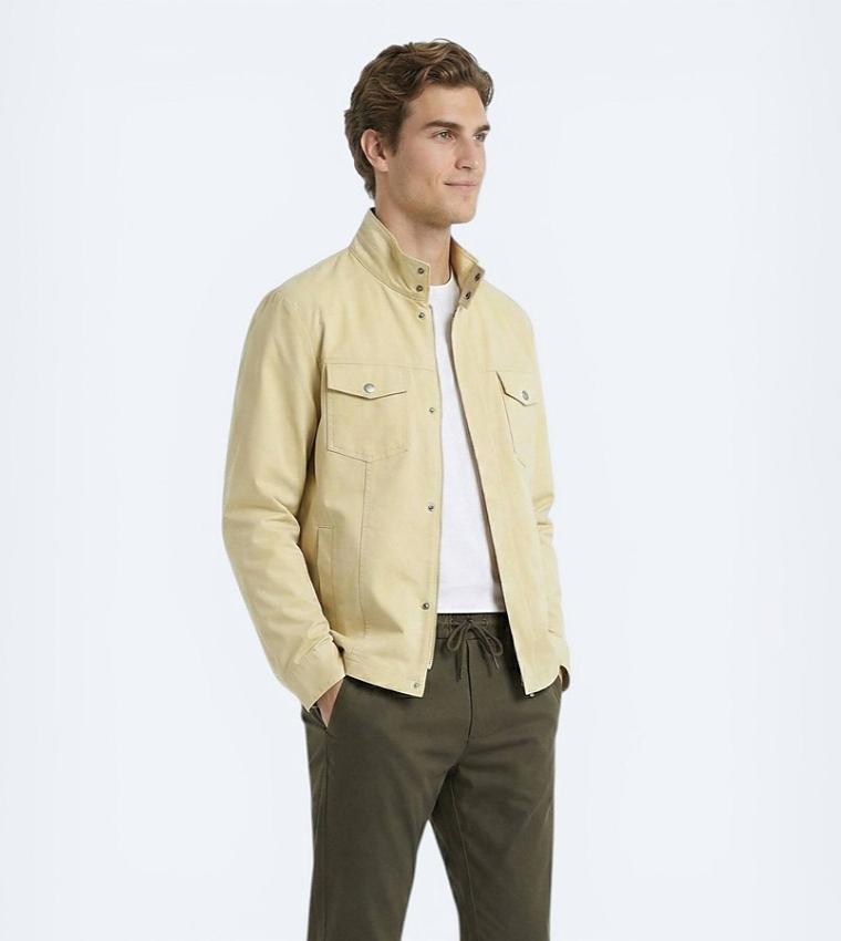 Solid Regular Fit Lightweight Jacket