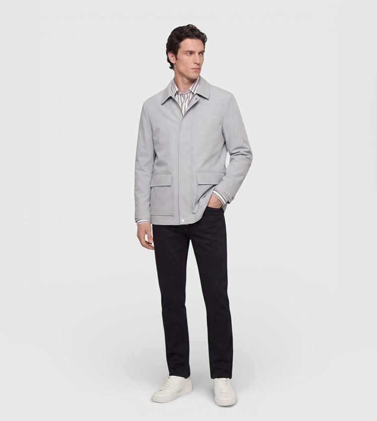 Solid Regular Fit Lightweight Jacket