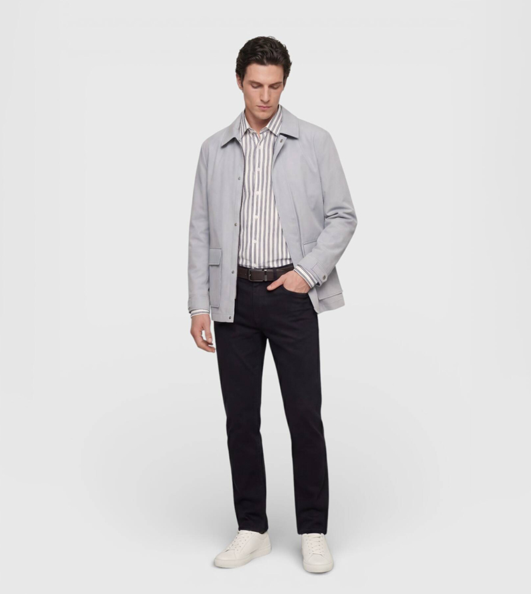 Solid Regular Fit Lightweight Jacket