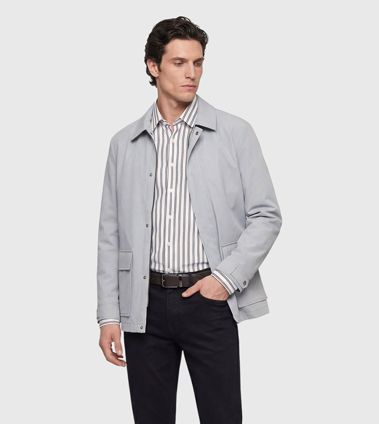 Solid Regular Fit Lightweight Jacket