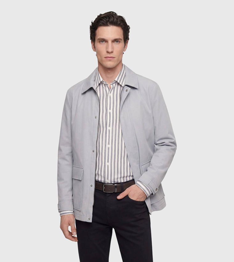 Solid Regular Fit Lightweight Jacket