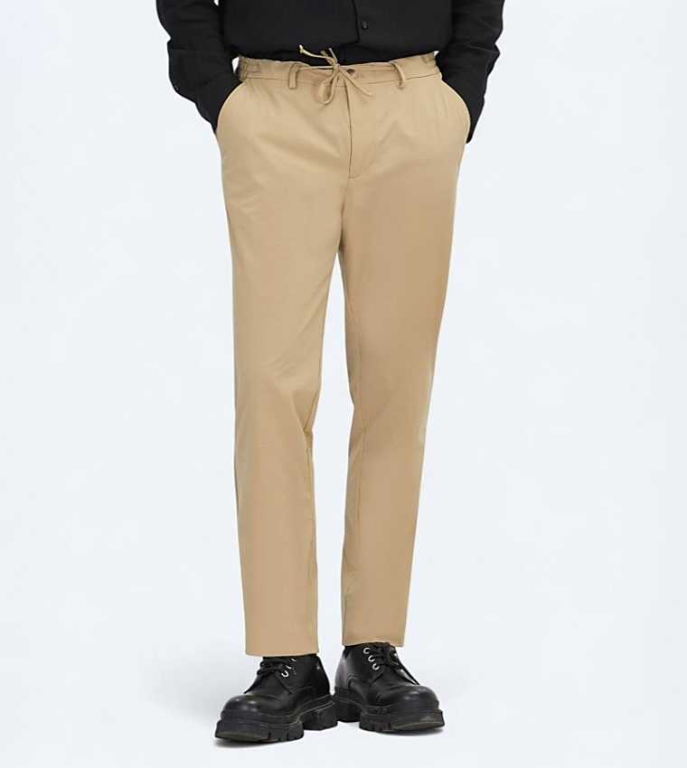 Solid Regular Fit Trousers