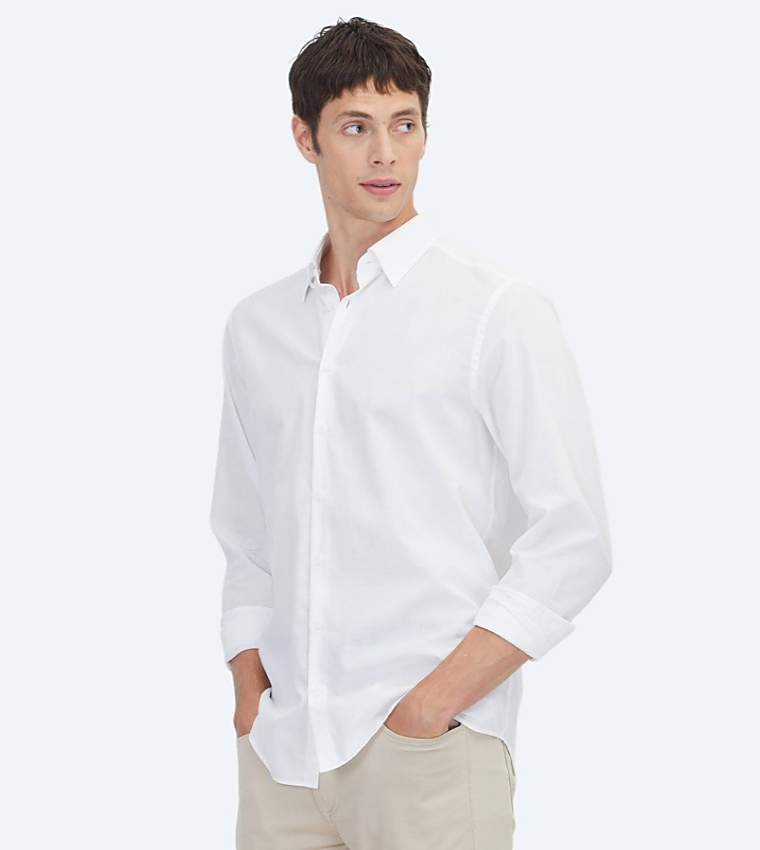 Solid Long Sleeves Regular Fit Shirt