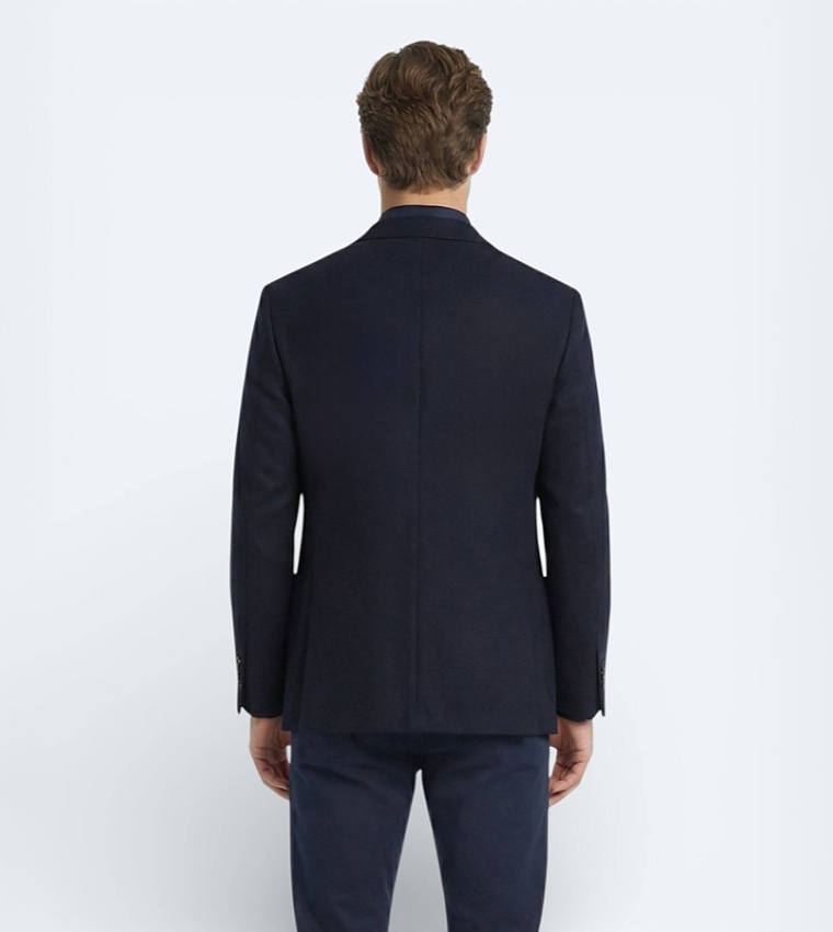 Solid Modern Fit Cotton Blend Blazer