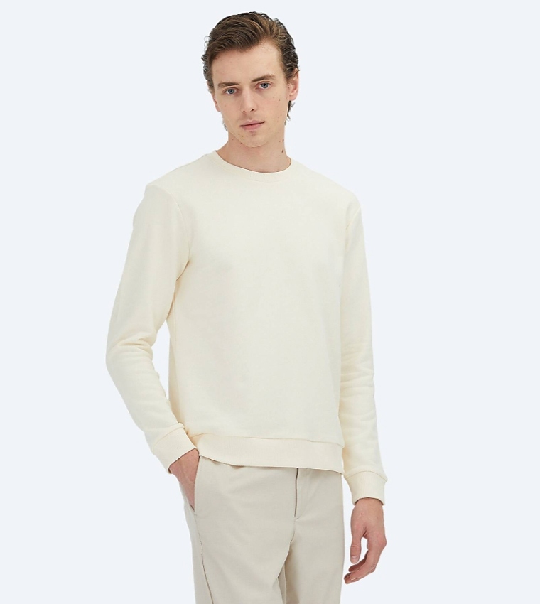 Solid Crew Neck Sweatshirt