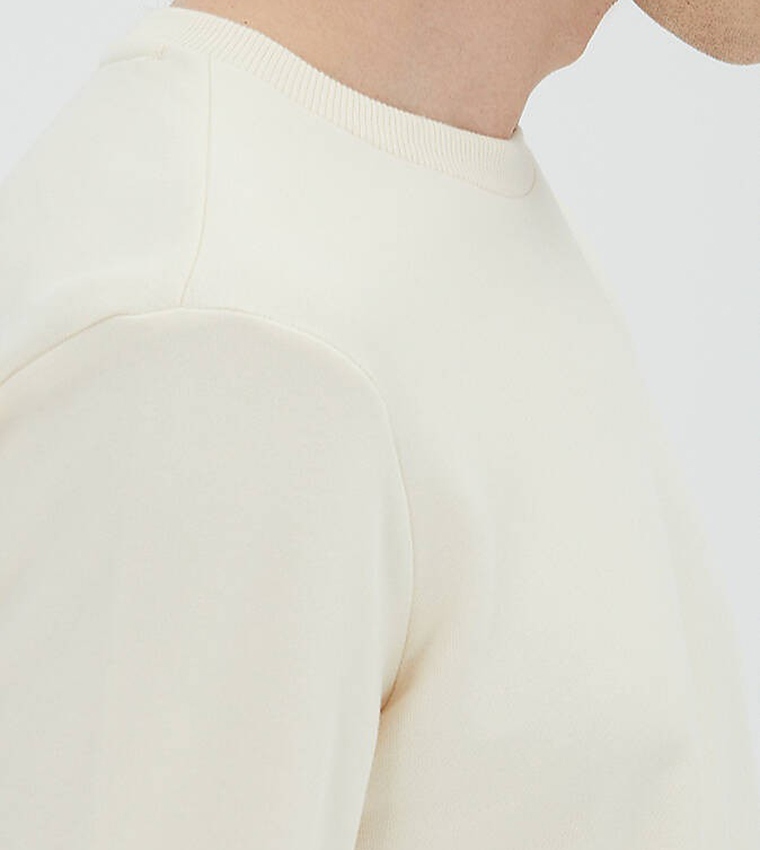 Solid Crew Neck Sweatshirt