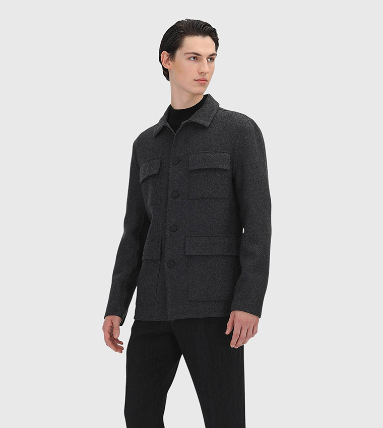 Solid Regular Fit Lightweight Jacket
