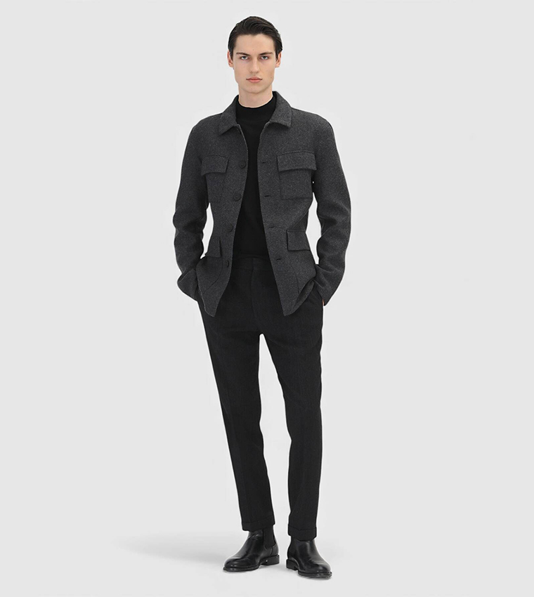 Solid Regular Fit Lightweight Jacket