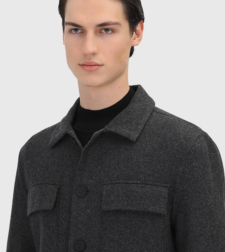 Solid Regular Fit Lightweight Jacket