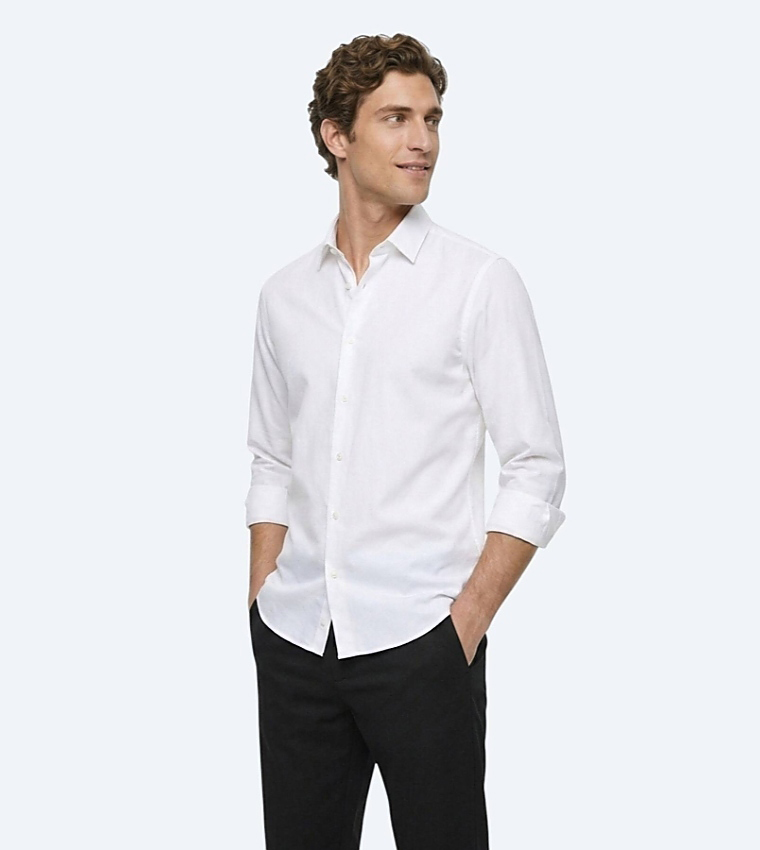 Solid Long Sleeves Regular Fit Shirt