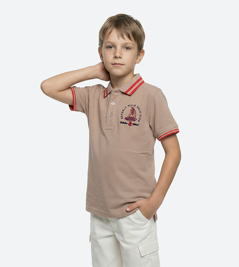 Logo Detail Short Sleeves Polo T-Shirt