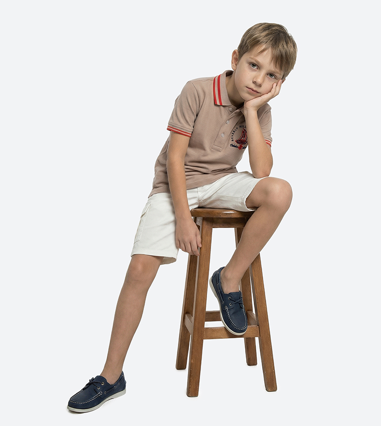 Logo Detail Short Sleeves Polo T-Shirt