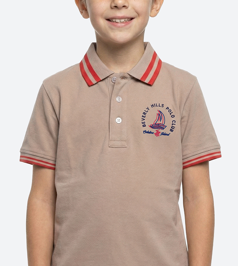 Logo Detail Short Sleeves Polo T-Shirt