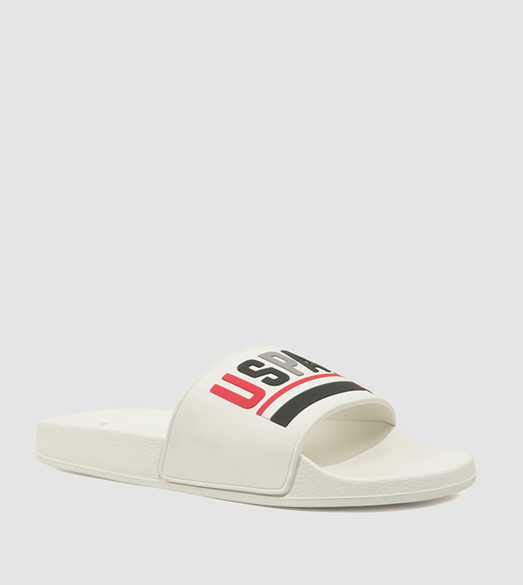 Logo Detail Open Toe Slides