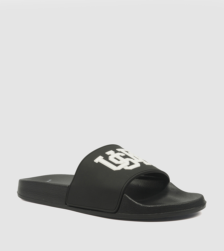 Logo Detail Open Toe Slides