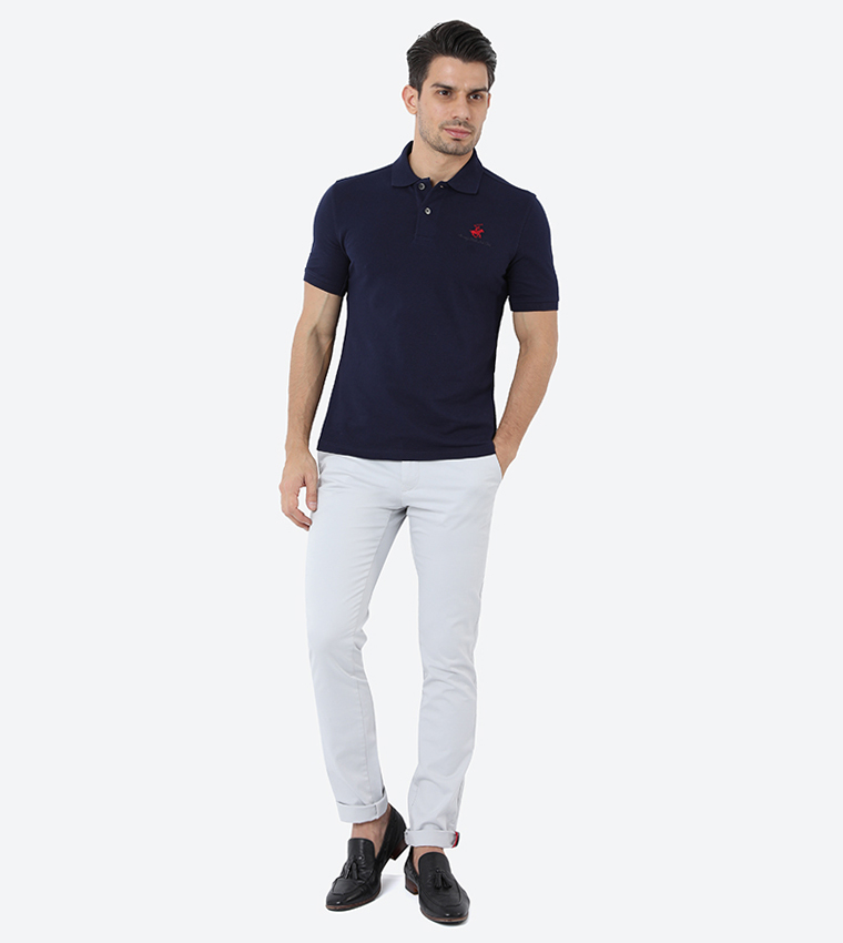 Solid Collared Polo T-Shirt