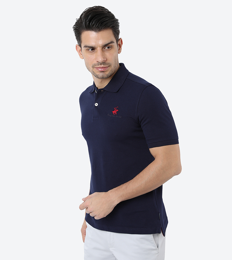 Solid Collared Polo T-Shirt