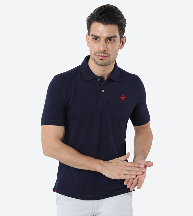 Solid Collared Polo T-Shirt