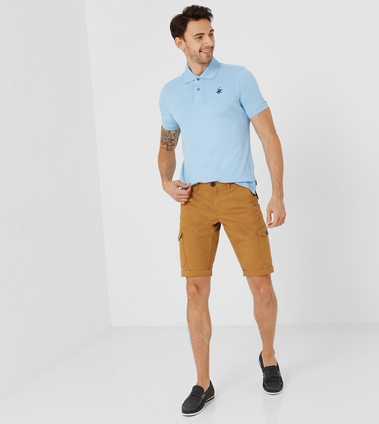 Logo Detail Short Sleeves Polo T-Shirt