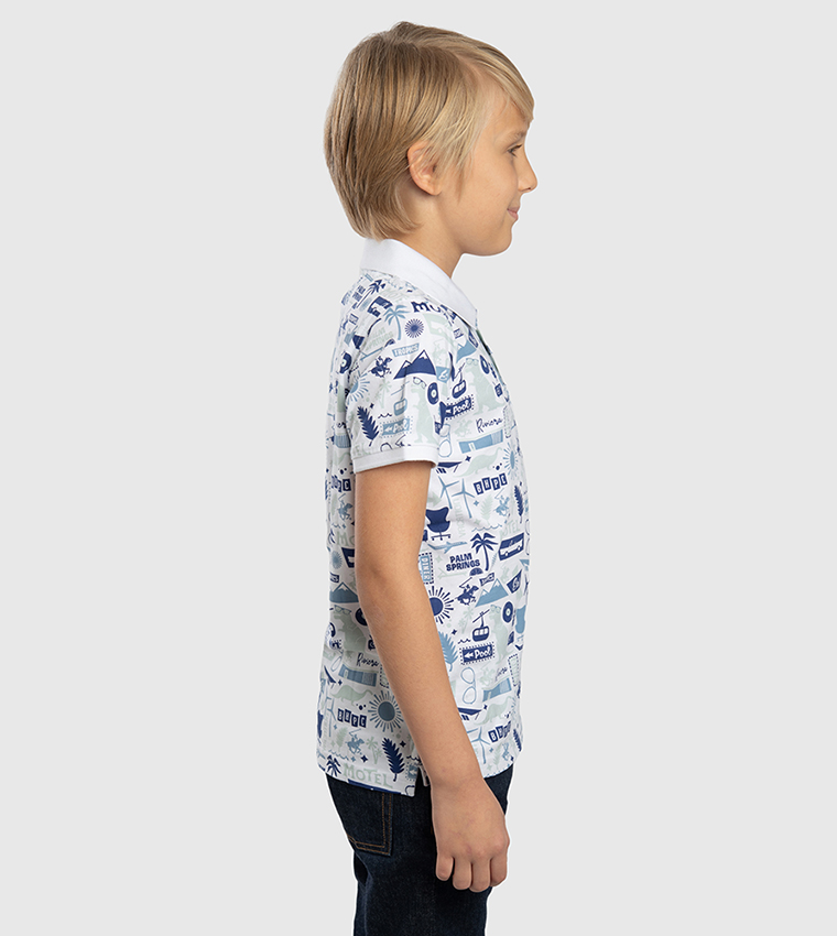Printed Short Sleeves Polo T-Shirt