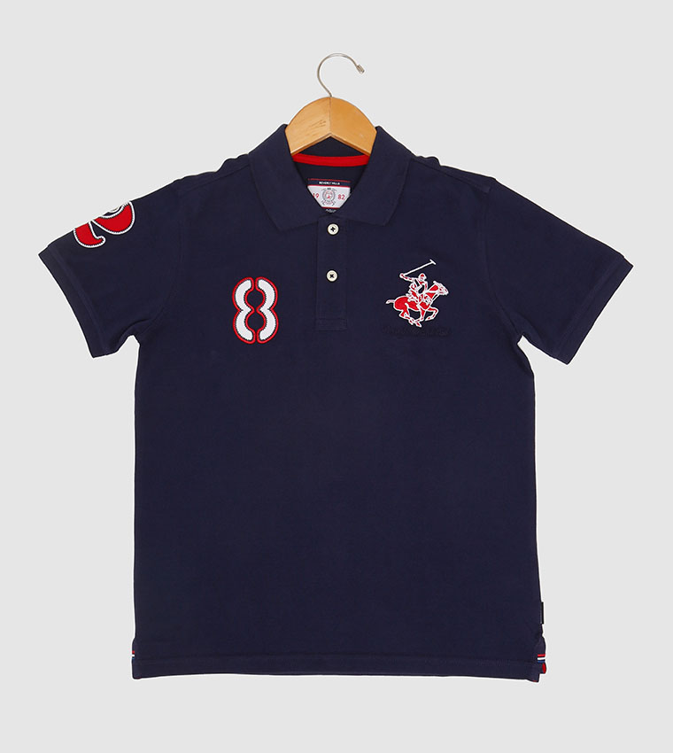 Boys Embroidered Polo T-Shirt
