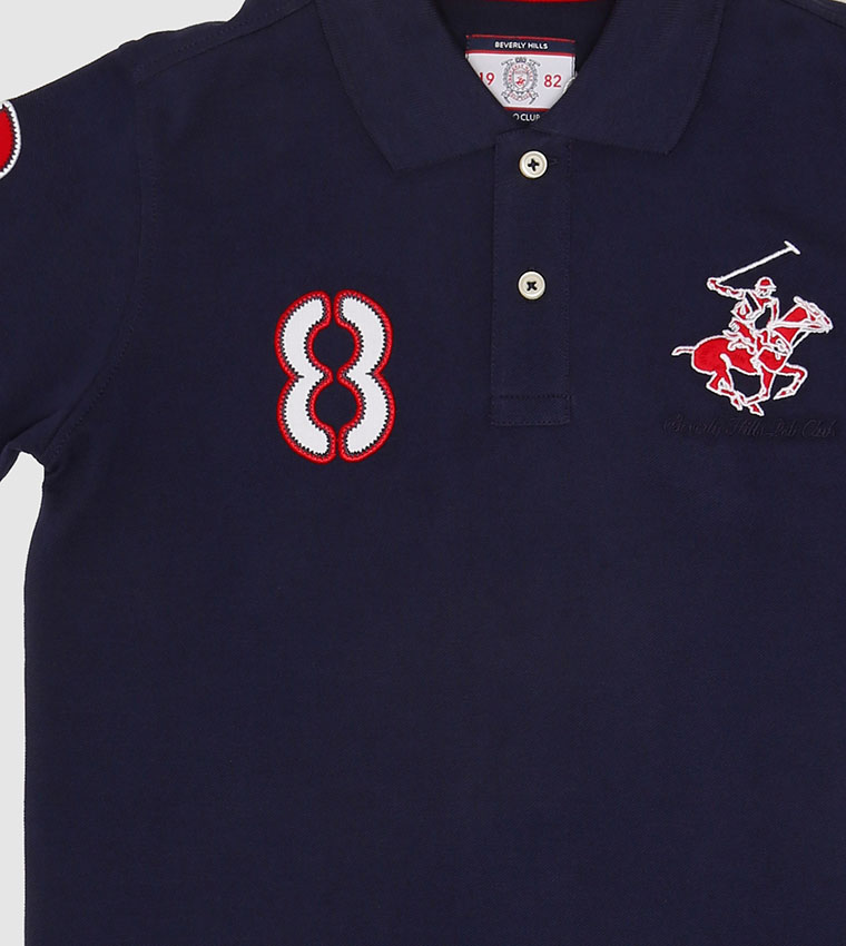 Boys Embroidered Polo T-Shirt