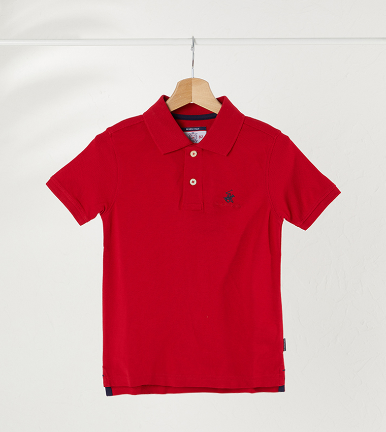 Logo Embroidered Short Sleeves Polo T-Shirt