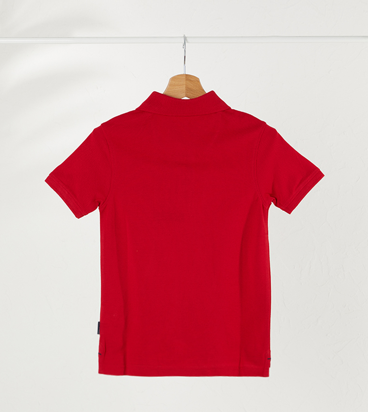Logo Embroidered Short Sleeves Polo T-Shirt