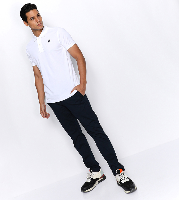 Solid Short Sleevess Polo T-Shirt