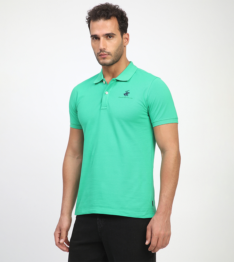Logo Embroidered Short Sleeves Polo T-Shirt