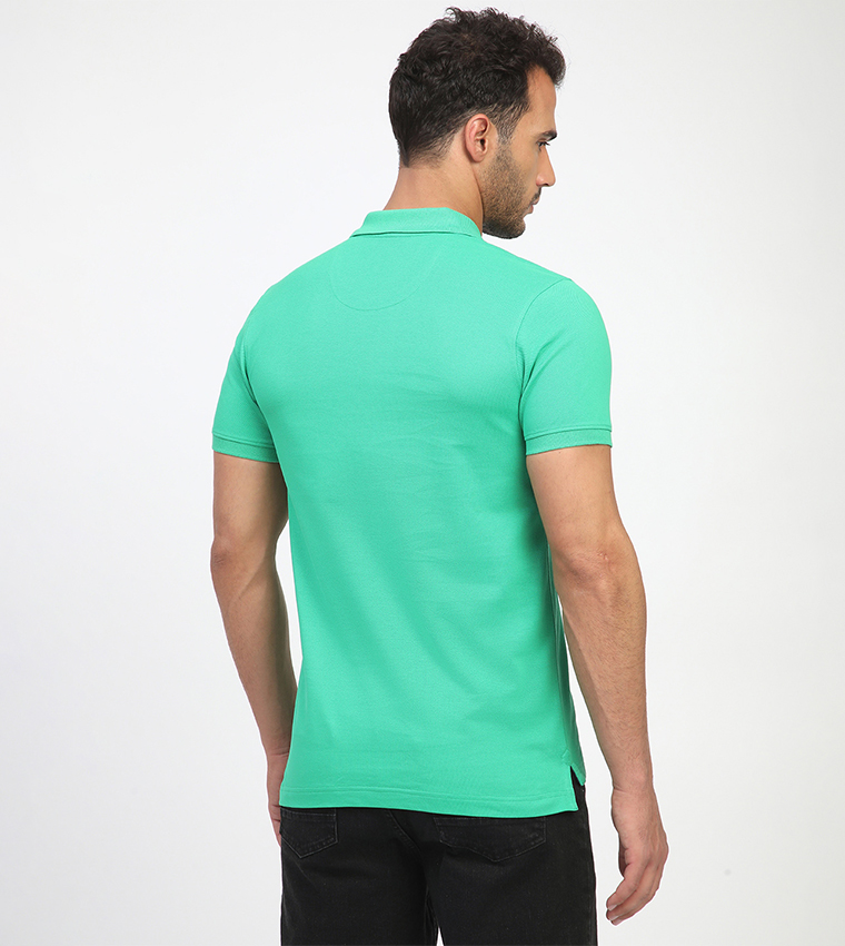 Logo Embroidered Short Sleeves Polo T-Shirt