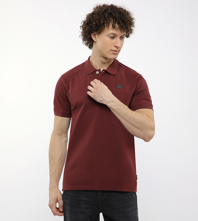 Logo Embroidered Short Sleeves Polo T-Shirt