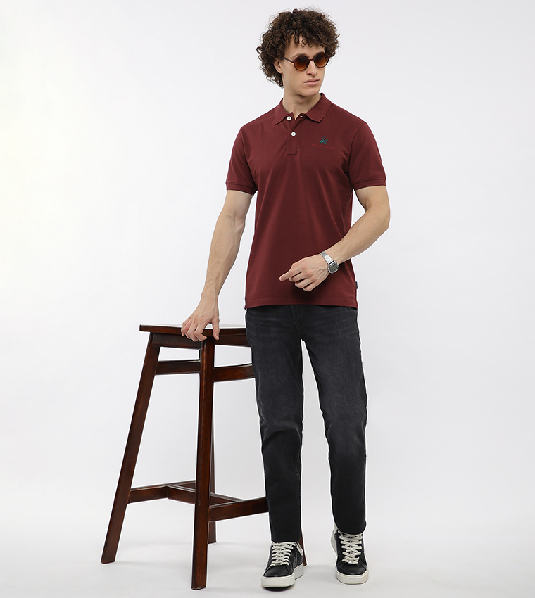 Logo Embroidered Short Sleeves Polo T-Shirt