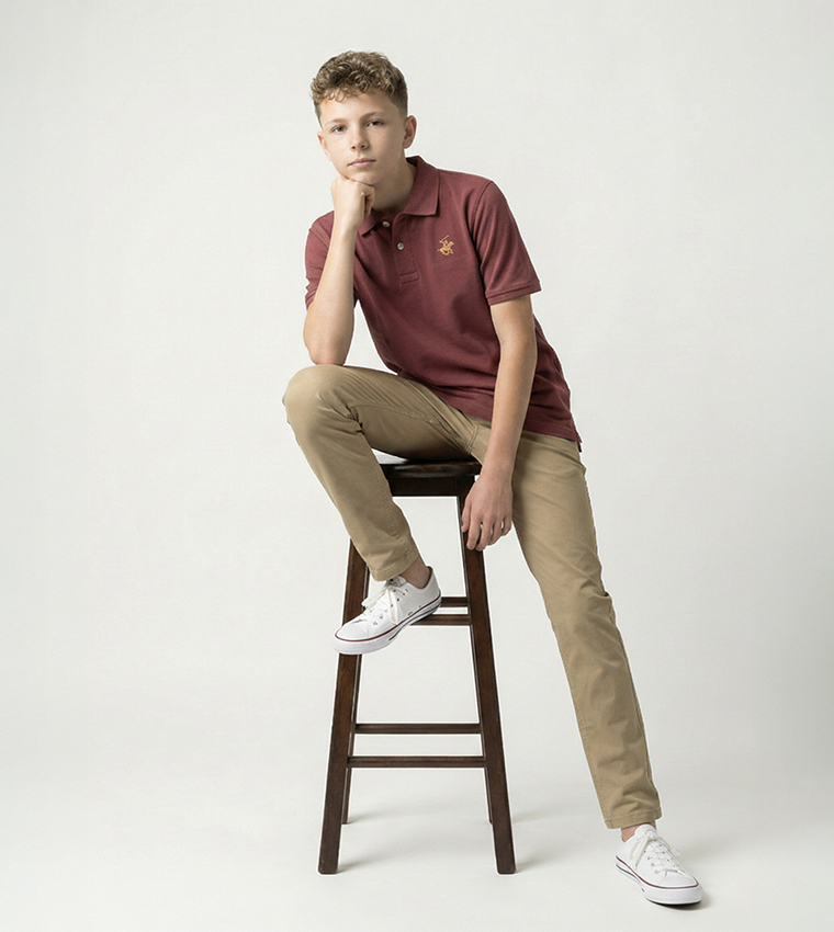 Logo Detail Short Sleeves Polo T-Shirt