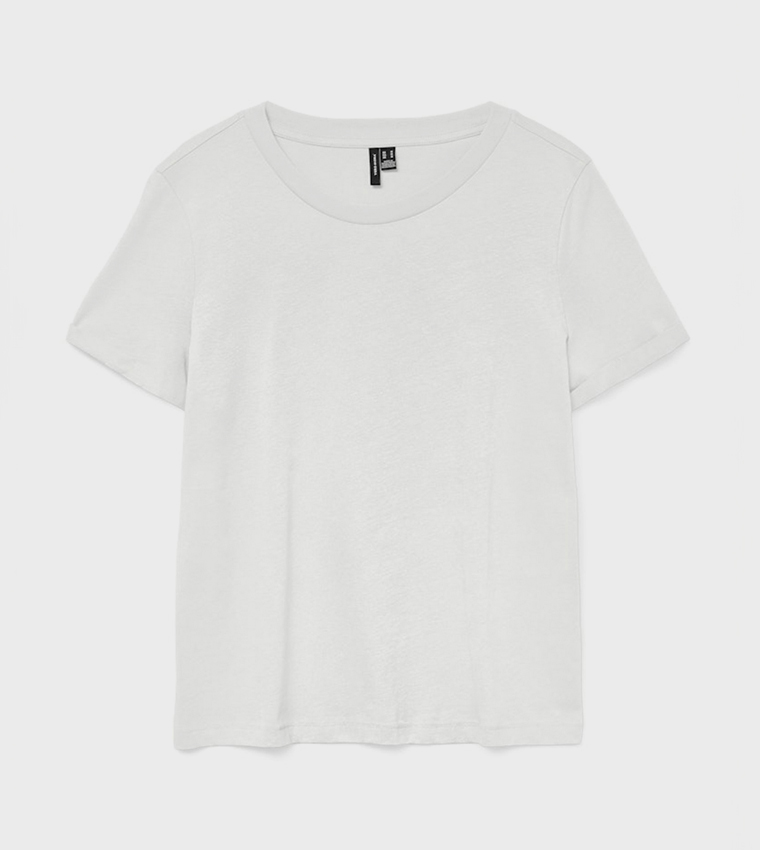 Vero Moda  Short Sleeve T-Shirts - White Short Sleeve T-Shirts