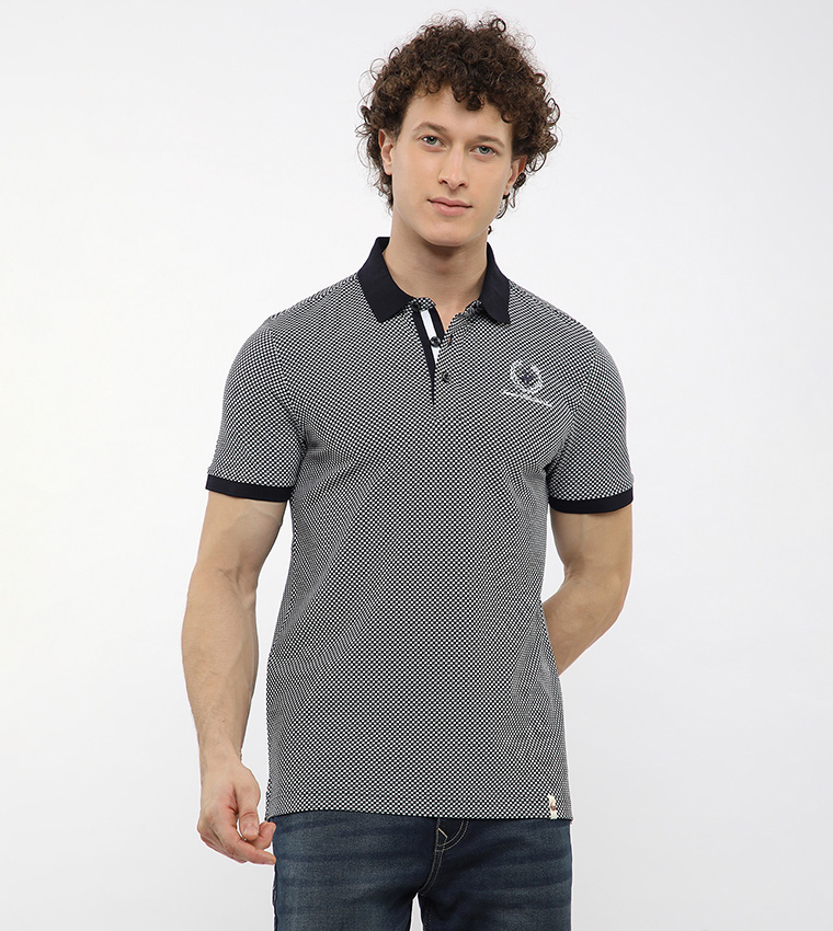 Checkered Short Sleeves Polo T-Shirt