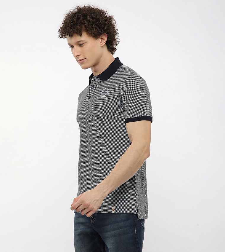 Checkered Short Sleeves Polo T-Shirt