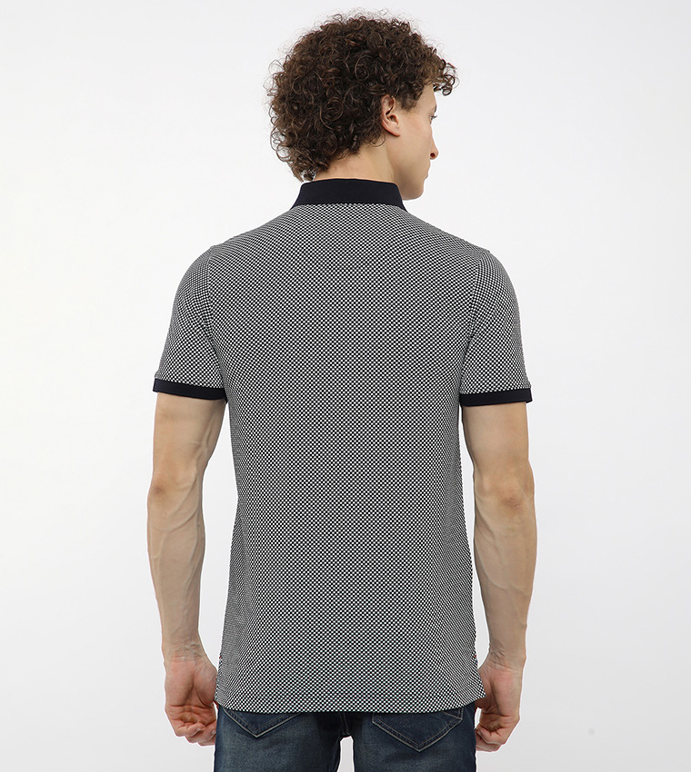 Checkered Short Sleeves Polo T-Shirt