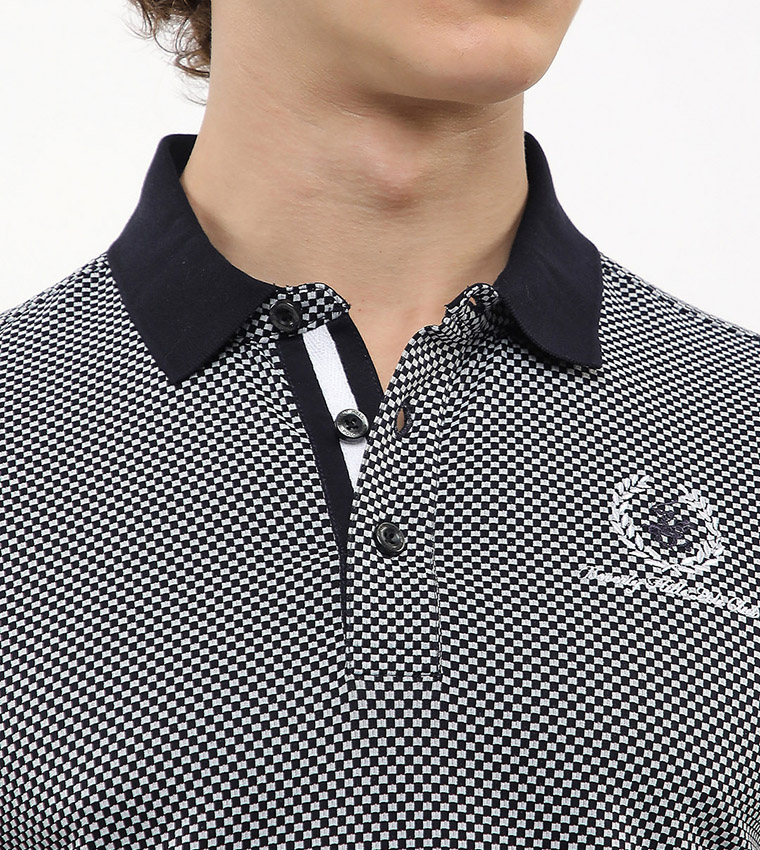 Checkered Short Sleeves Polo T-Shirt
