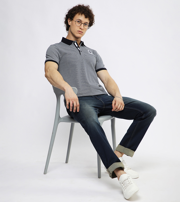 Checkered Short Sleeves Polo T-Shirt