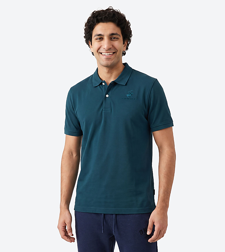 Logo Embroidered Short Sleeves Polo T-Shirt