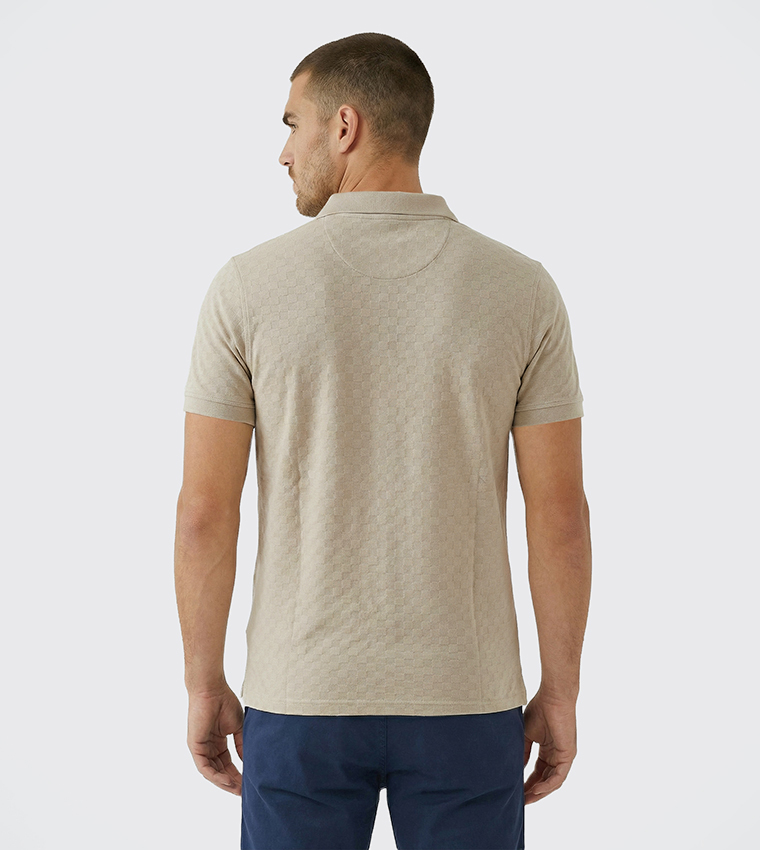 Patterned Short Sleeves Polo T-Shirt