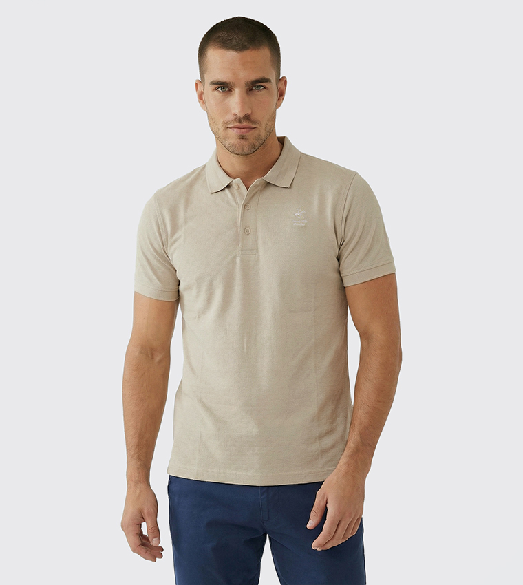Patterned Short Sleeves Polo T-Shirt